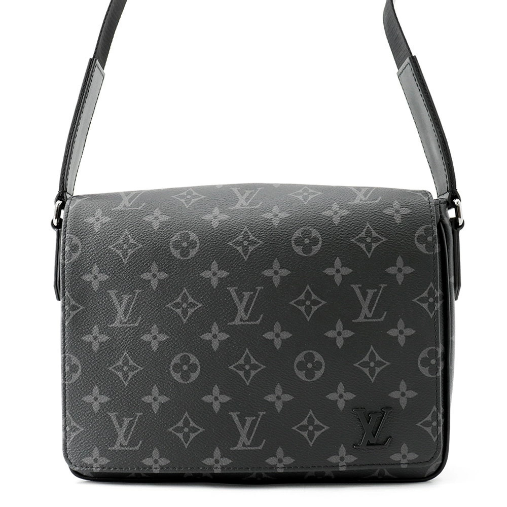 Louis Vuitton Shoulder Bag Monogram Eclipse Black District Black